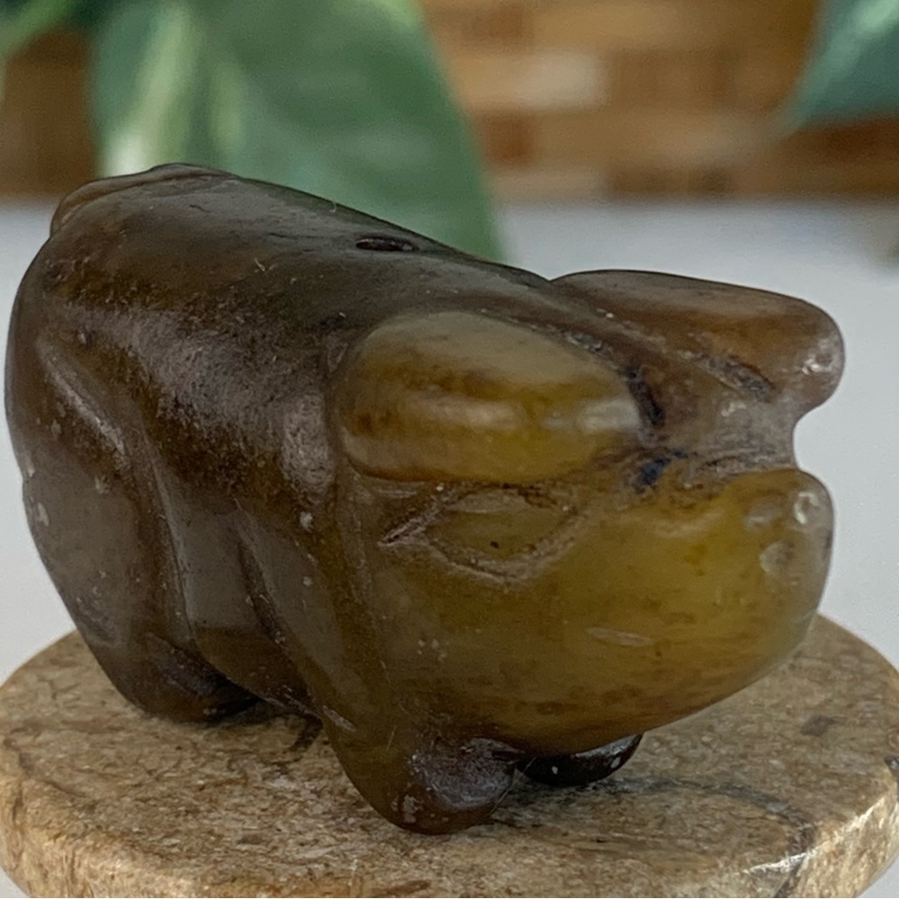 Vintage Chinese Zodiac Jade Pig Necklace Bead Hand Carved Animal Pendant 1.9" - Picture 5 of 14